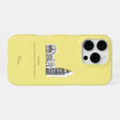 London Tone Sketch iPhone case Hoesje (Achterkant horizontaal)