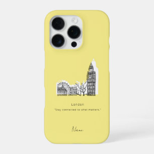 London Tone Sketch iPhone case 16 Pro Hoesje