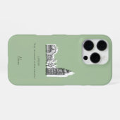 London Tone Sketch iPhone case Hoesje (Achterkant horizontaal)