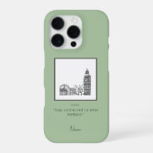 London Tone Sketch iPhone case iPhone Hoesje (Achterkant)