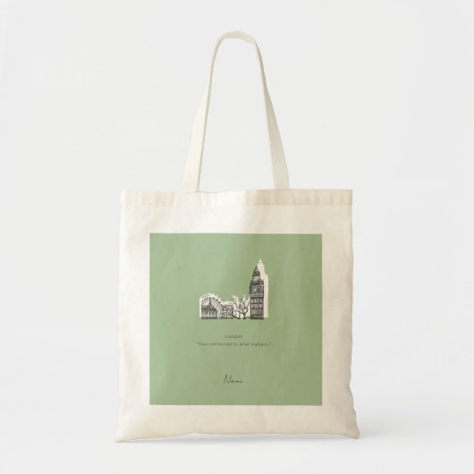 London Tone Sketch Tote Bag (Voorkant)