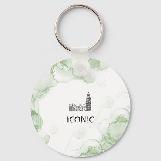 London Tone Waterverf Sleutelhanger (Voorkant)