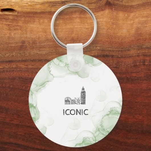 London Tone Waterverf Sleutelhanger (Voorkant)