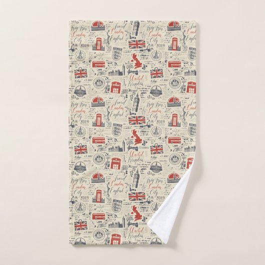 London Towel Set Bad Handdoek (Handdoek)