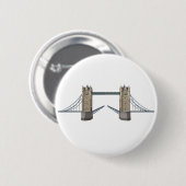 London Tower Bridge: 3D-model: Ronde Button 5,7 Cm (Voorkant /achterkant)