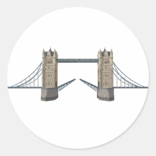 London Tower Bridge: 3D-model: Ronde Sticker