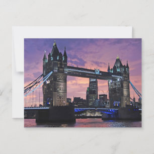 London Tower Bridge bij nacht Briefkaart
