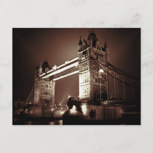London Tower Bridge bij nacht Briefkaart