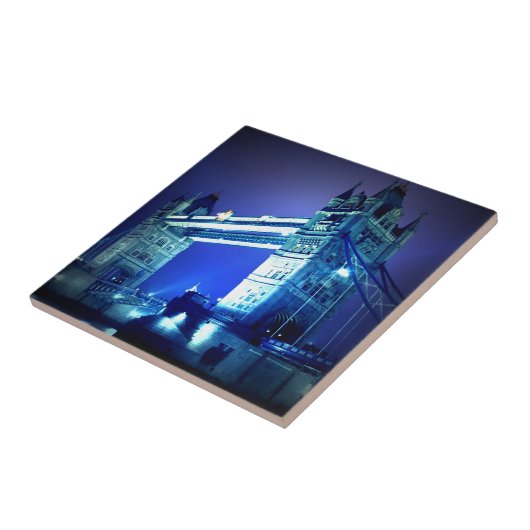 London Tower Bridge & Blue Night Tegeltje (Zijkant)