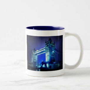 London Tower Bridge & Blue Night Tweekleurige Koffiemok