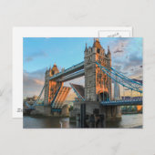 London Tower Bridge British Travel Briefkaart (Voorkant / Achterkant)