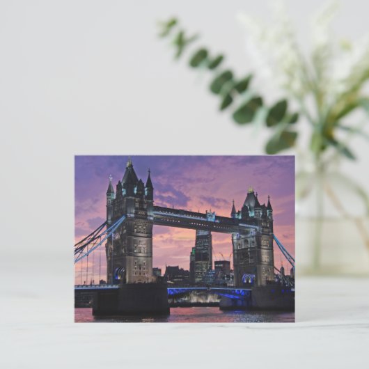 London Tower Bridge British Travel Briefkaart (Staand voorkant)