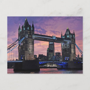 London Tower Bridge British Travel Briefkaart