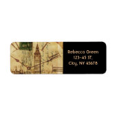 London Tower bridge clocktower big ben Etiket (Voorkant)