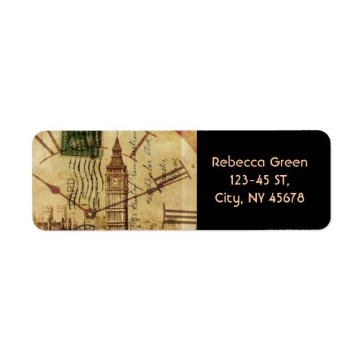 London Tower bridge clocktower big ben Etiket (Voorkant)
