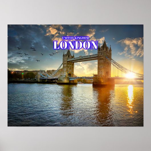 London Tower Bridge Daylight - Verenigd Koninkrijk Poster (Voorkant)