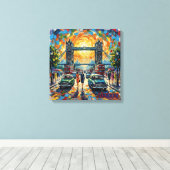 London Tower Bridge Iconische Scene Opgespannen Ca Canvas Afdruk (Insitu (Houten vloer))