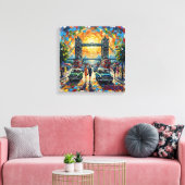 London Tower Bridge Iconische Scene Opgespannen Ca Canvas Afdruk (Insitu (Woonkamer))