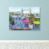 London Tower Bridge in zomer canvas print (Insitu (Houten vloer))