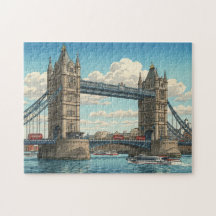 London Tower Bridge Japanse Houtblokprint