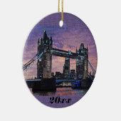 London Tower Bridge kerstversiering Keramisch Ornament (Rechts)