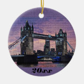 London Tower Bridge kerstversiering Keramisch Ornament (Voorkant)