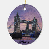 London Tower Bridge kerstversiering Keramisch Ornament (Links)