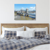 London Tower Bridge luchtfoto uitzicht canvas prin Afdruk (Insitu (Slaapkamer))