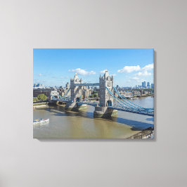 London Tower Bridge luchtfoto uitzicht canvas prin Afdruk