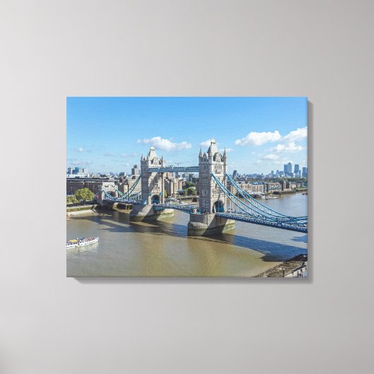 London Tower Bridge luchtfoto uitzicht canvas prin Afdruk (Voorkant)