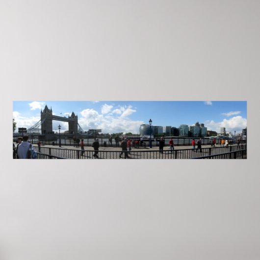 London Tower Bridge Panorama Poster (Voorkant)