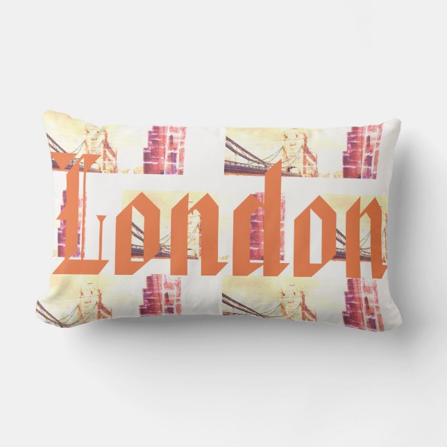 London Tower Bridge Panorama Vintage Look Kussen (Voorkant)