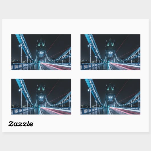 London Tower Bridge Rechthoekige Sticker (Vel)