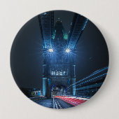 London Tower Bridge Ronde Button 4,0 Cm (Voorkant)