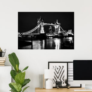 London, Tower Bridge 's Nachts Poster