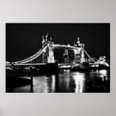 London, Tower Bridge 's Nachts Poster (Voorkant)
