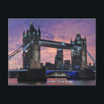 London Tower Bridge Sunset Briefkaart<br><div class="desc">London Tower Bridge Sunset</div>