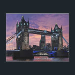 London Tower Bridge Sunset Briefkaart<br><div class="desc">London Tower Bridge Sunset</div>