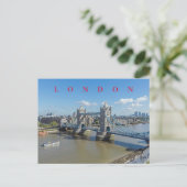 London Tower Bridge uitzicht briefkaart (Staand voorkant)