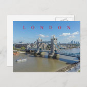 London Tower Bridge uitzicht briefkaart (Voorkant / Achterkant)