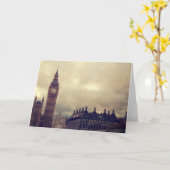 London Town Big Ben Wenskaart Kaart (Gele Bloem)