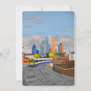 London Train Invitation Kaart