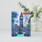 London Travel Art Postcard, London Travel Art, Eng Briefkaart (Staand voorkant)