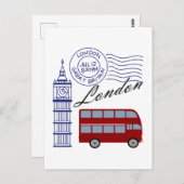 London Travel Briefkaart (Voorkant / Achterkant)