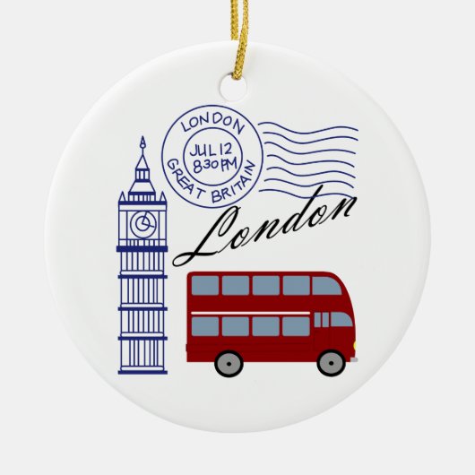 London Travel Keramisch Ornament (Voorkant)
