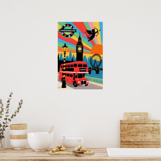 London Travel   Pop Art Poster (Keuken)