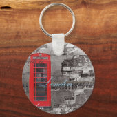 London Traveler Scripts Red Telephone Booth Sleutelhanger (Voorkant)