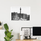 London U.K. street scene c1895, Trafalgar Square Poster (Thuiskantoor)