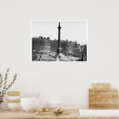 London U.K. street scene c1895, Trafalgar Square Poster (Keuken)