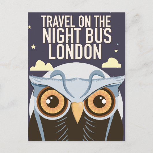 London Uil Posterprint. Briefkaart (Voorkant)